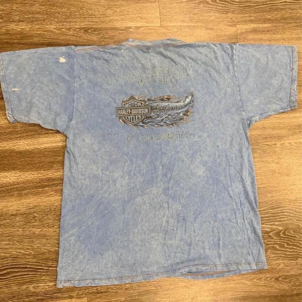 Harley-davidson Men's Blue T-shirt
